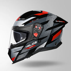STUDDS HELIOS D2 CIRCUIT DECOR BLACK & N2-RED