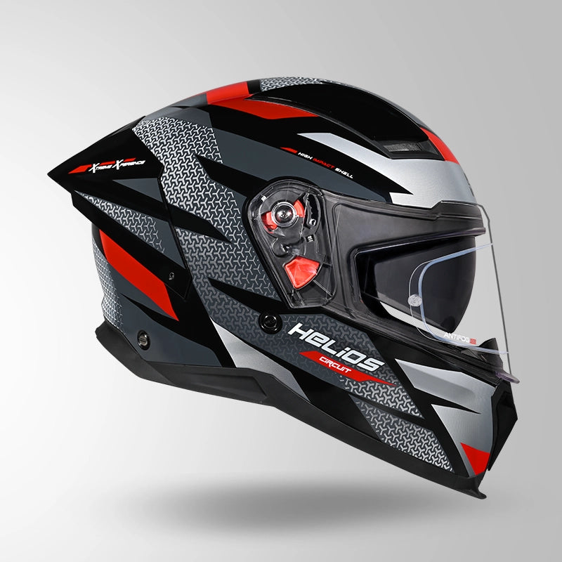 STUDDS HELIOS D2 CIRCUIT DECOR BLACK & N2-RED