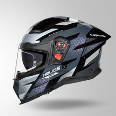 STUDDS HELIOS D2 CIRCUIT DECOR BLACK & CHAMELEON GREY/PINK