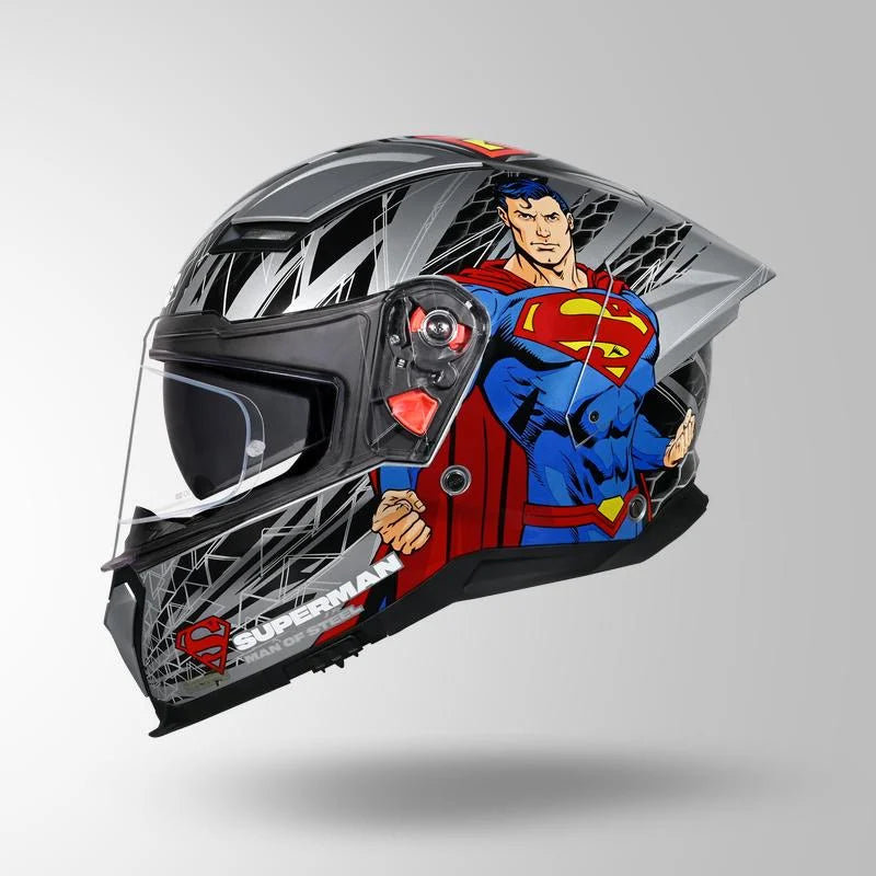 STUDDS HELIOS SUPERMAN EDITION SILVER N1-BLUE