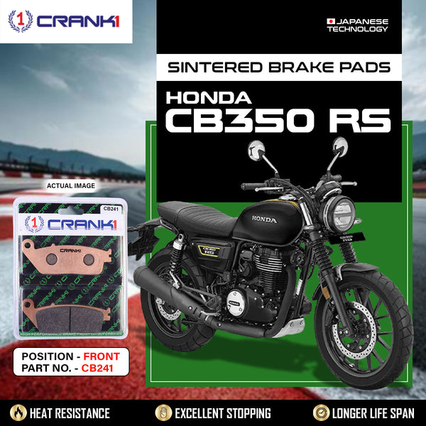 Sintered Brake Pads For Honda CB350 RS - Front - CB241 - 1 Set