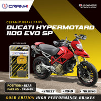 Ceramic Brake Pads For Ducati Hypermotard 1100 EVO SP - Rear - CRM469 - 1 Set