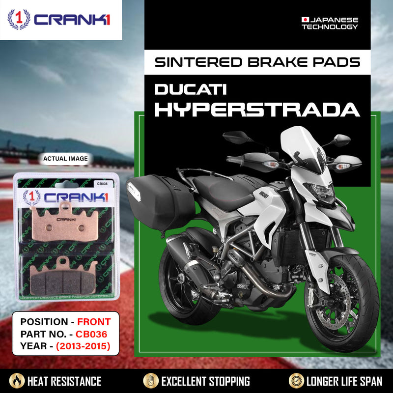Sintered Brake Pads For Ducati Hyperstrada (2013-2015) - Front - CB036 - 2 Sets