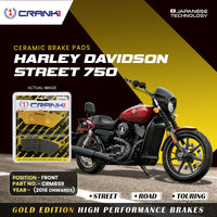 Ceramic Brake Pads For Harley Davidson Street 750 (2016 Onwards) - Front - CRM859 - 1 Set
