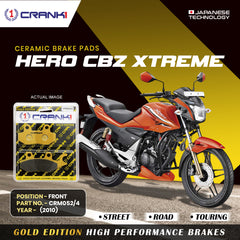 Ceramic Brake Pads For Hero CBZ Xtreme (2010) - Front - CRM052/4 - 1 Set