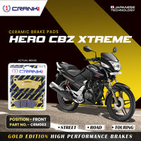 Ceramic Brake Pads For Hero CBZ Xtreme - Front - CRM063 - 1 Set