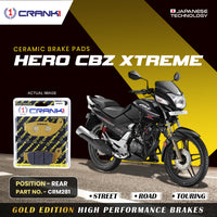 Ceramic Brake Pads For Hero CBZ Xtreme - Rear - CRM281 - 1 Set
