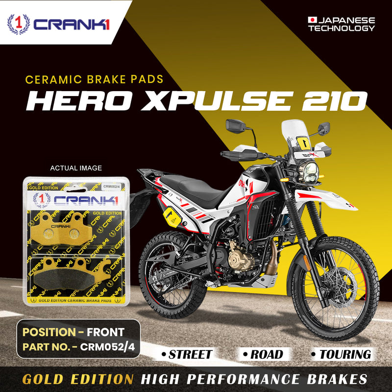 Ceramic Brake Pads For Hero Xpulse 210 - Front - CRM052/4 - 1 Set