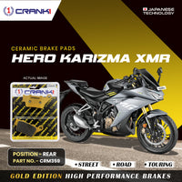 Ceramic Brake Pads For Hero karizma XMR - Rear - CRM359 - 1 Set