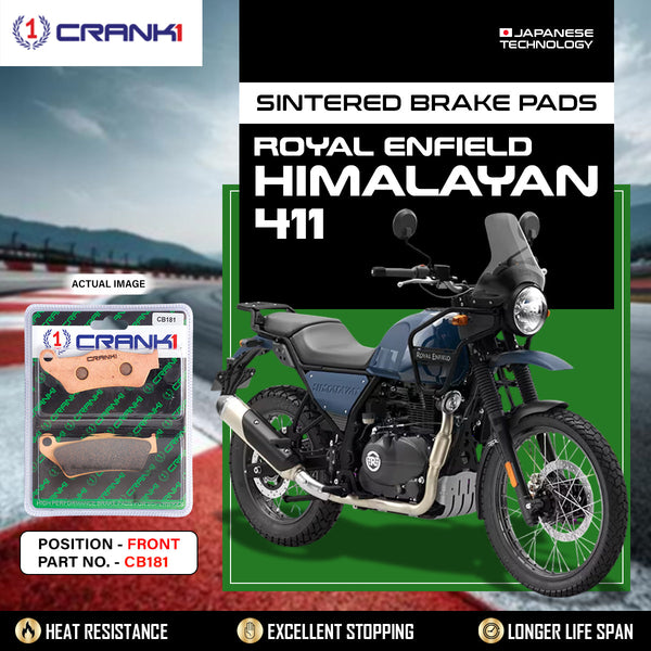 Sintered Brake Pads For Royal Enfield Himalayan 411 - Front - CB181 - 1 Set