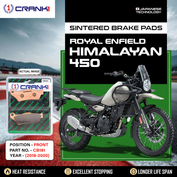 Sintered Brake Pads For Royal Enfield Himalayan 450 (2018-2020) - Front - CB181 - 1 Set
