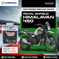 Sintered Brake Pads For Royal Enfield Himalayan 450 (2018-2020) - Rear - CB312 - 1 Set