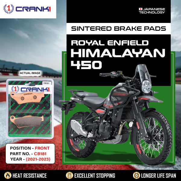 Sintered Brake Pads For Royal Enfield Himalayan 450 (2021-2023) - Front - CB181 - 1 Set