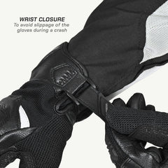 VIATERRA HOLESHOT – SHORT MOTORCYCLE RIDING GLOVES FOR MEN (GUNMETAL)