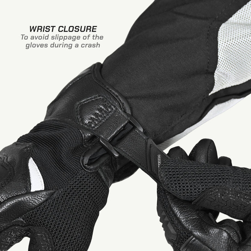 VIATERRA HOLESHOT – SHORT MOTORCYCLE RIDING GLOVES FOR MEN (GUNMETAL)