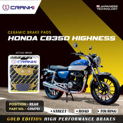 Ceramic Brake Pads For Honda CB350 Highness - Rear - CRM761 - 1 Set