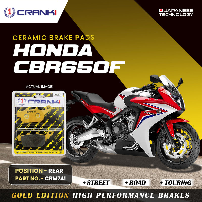 Ceramic Brake Pads For Honda CBR650F - Rear - CRM741 - 1 Set