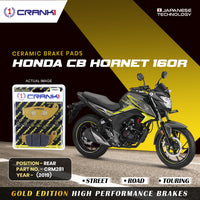 Ceramic Brake Pads For Honda CB Hornet 160R (2019) - Rear - CRM281 - 1 Set