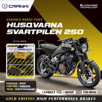 Ceramic Brake Pads For Husqvarna Svartpilen 250 (2024 Onwards) - Rear - CRM359 - 1 Set