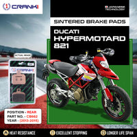 Sintered Brake Pads For Ducati Hypermotard 821 (2013-2015) - Rear - CB662 - 1 Set