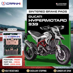 Sintered Brake Pads For Ducati Hypermotard 939 (2016-2018) - Front - CB036 - 2 Sets