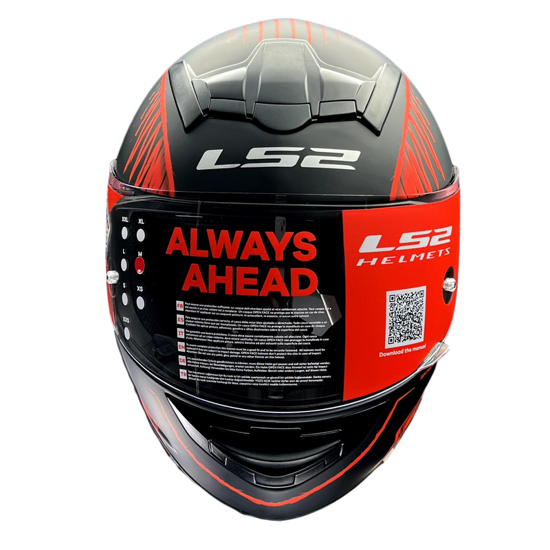 LS2 FF352 ROOKIE WRITED MATT BLACK RED