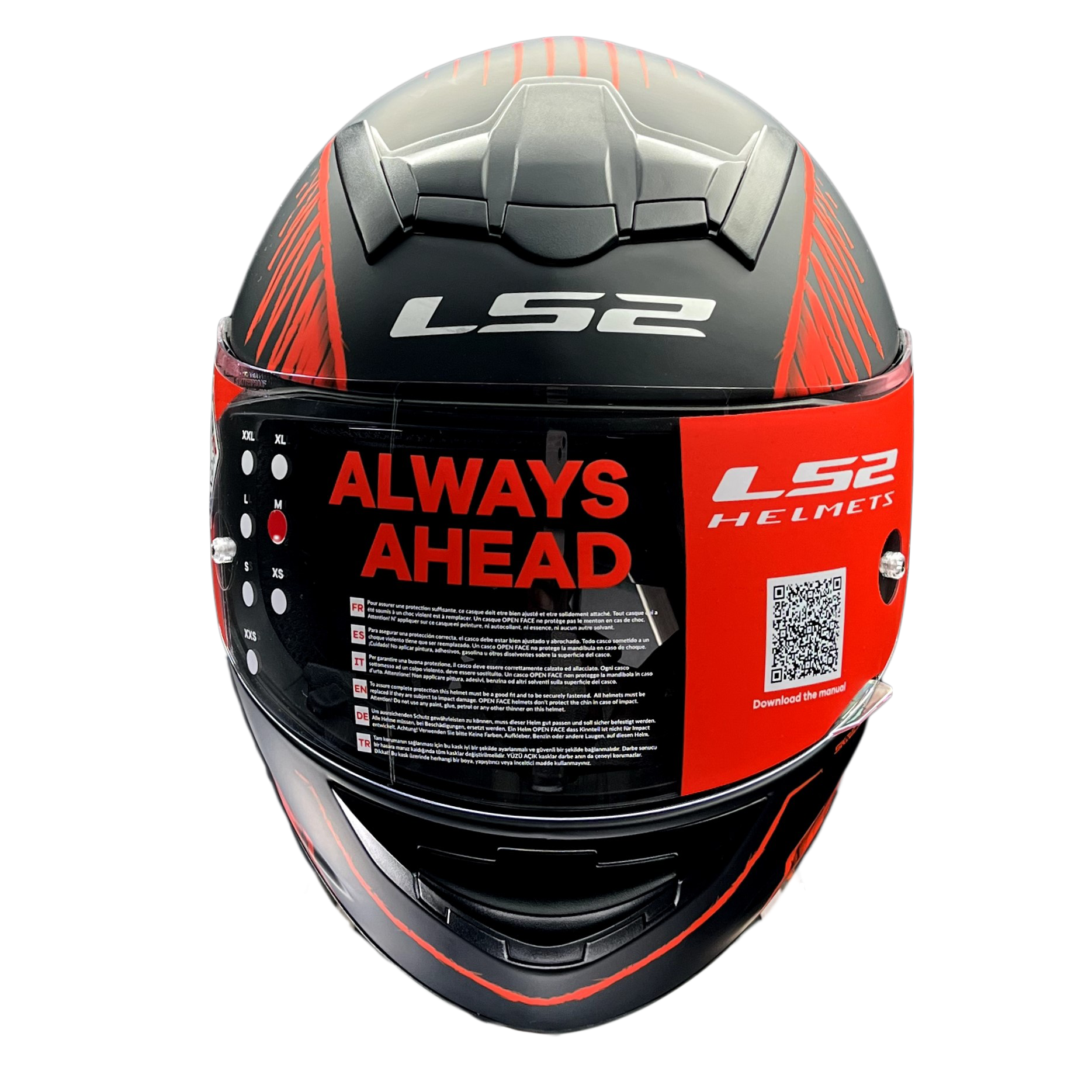 LS2 FF352 ROOKIE WRITED MATT BLACK RED