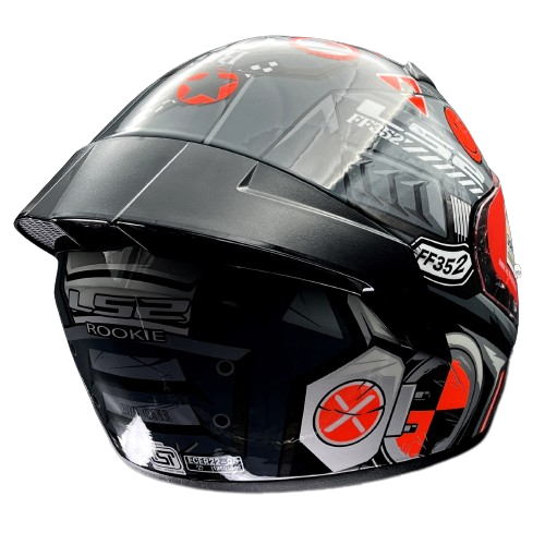 LS2 FF352 ROOKIE BIG ONE GREY HI VIZ ORAGNE