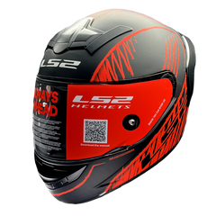 LS2 FF352 ROOKIE WRITED MATT BLACK RED
