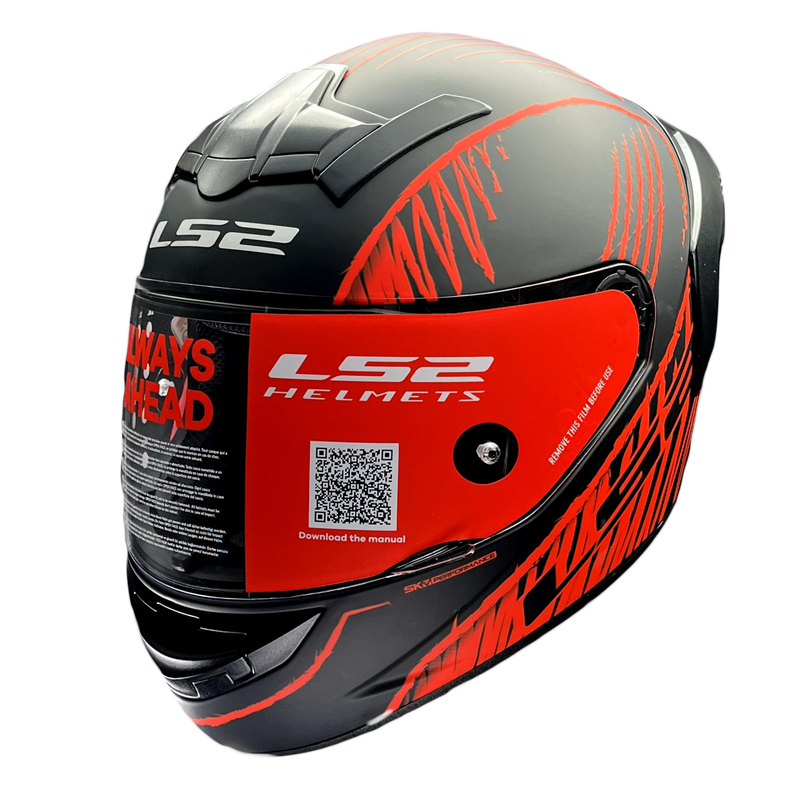 LS2 FF352 ROOKIE WRITED MATT BLACK RED