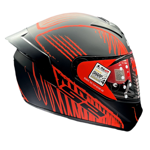 LS2 FF352 ROOKIE WRITED MATT BLACK RED