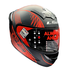 LS2 FF352 ROOKIE WRITED MATT BLACK RED