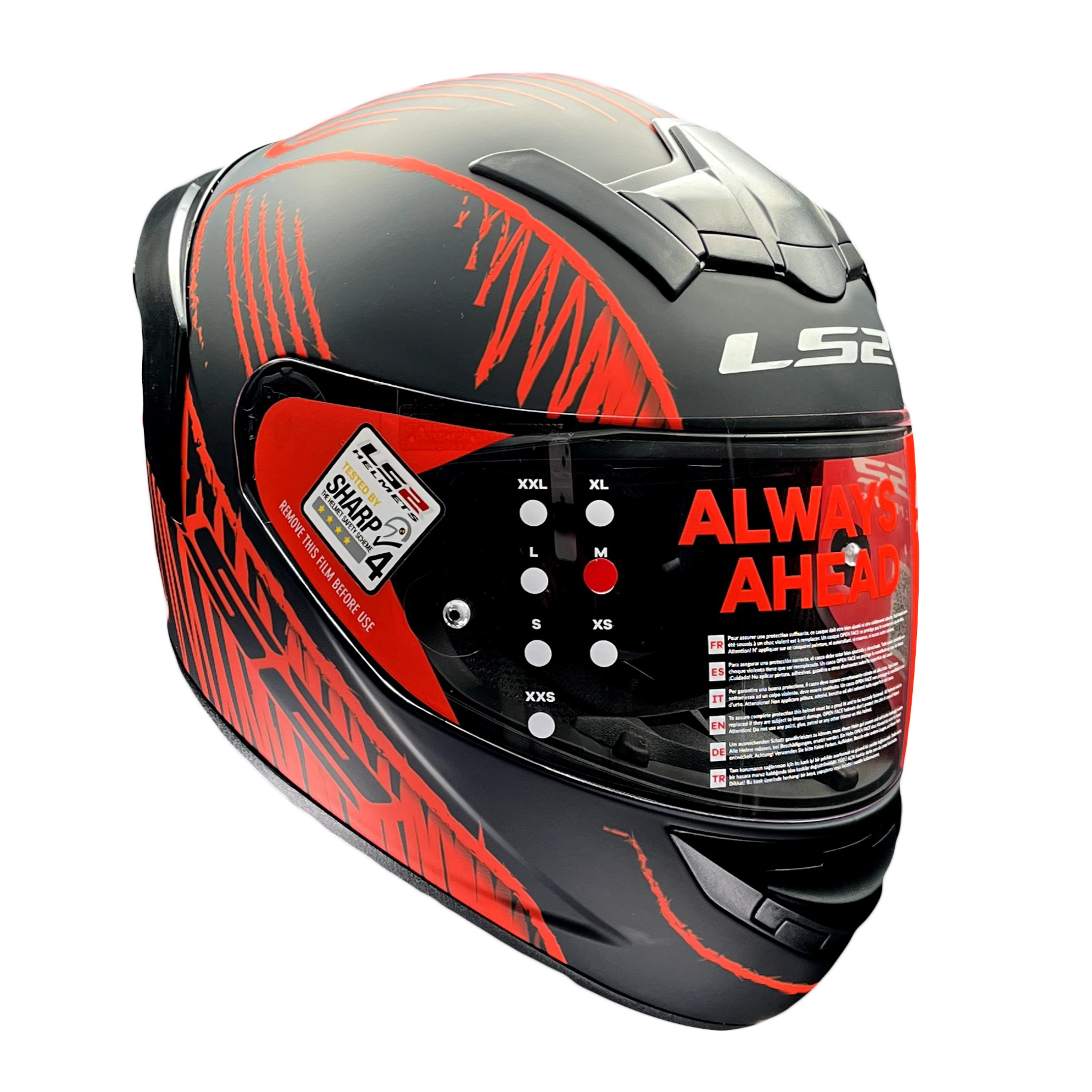 LS2 FF352 ROOKIE WRITED MATT BLACK RED