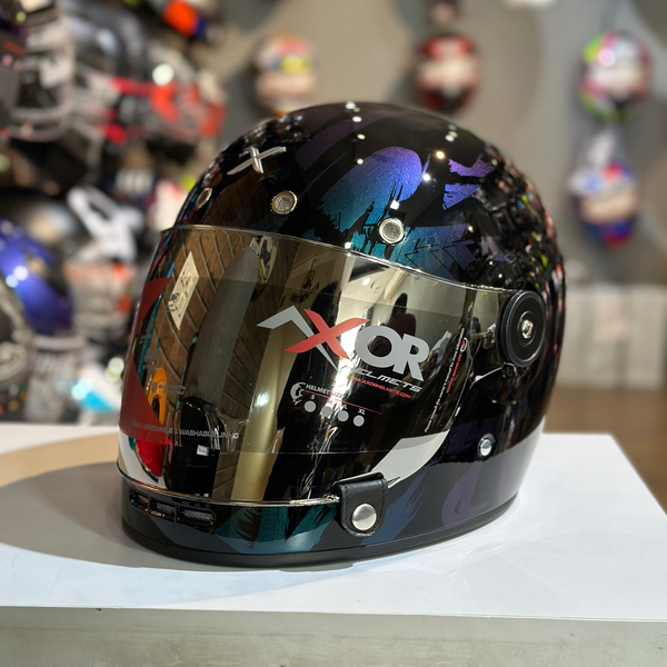 AXOR BRUTE D-SHADE HELMET WITH SILVER VISOR