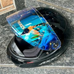 AUTOTRUMP Replacement visor for AXXIS DRAKEN V-18C DAY NIGHT VISOR NIGHT VISION (ULTRA BLUE)