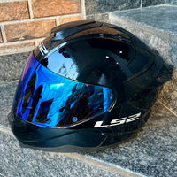 AUTOTRUMP Replacement visor for LS2 FF352 FLASH DAY NIGHT VISOR NIGHT VISION (DEEP BLUE)