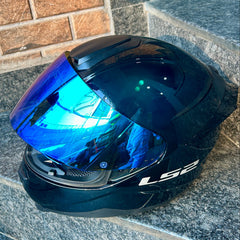 AUTOTRUMP Replacement visor for LS2 FF352 FLASH DAY NIGHT VISOR NIGHT VISION (DEEP BLUE)