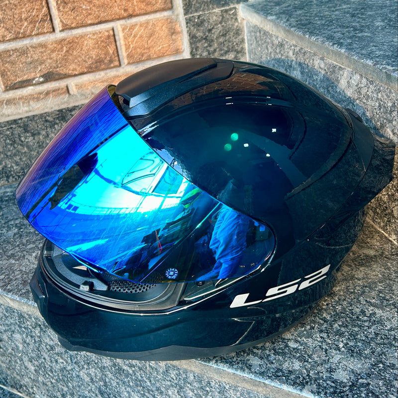 AUTOTRUMP Replacement visor for LS2 FF352 FLASH DAY NIGHT VISOR NIGHT VISION (DEEP BLUE)