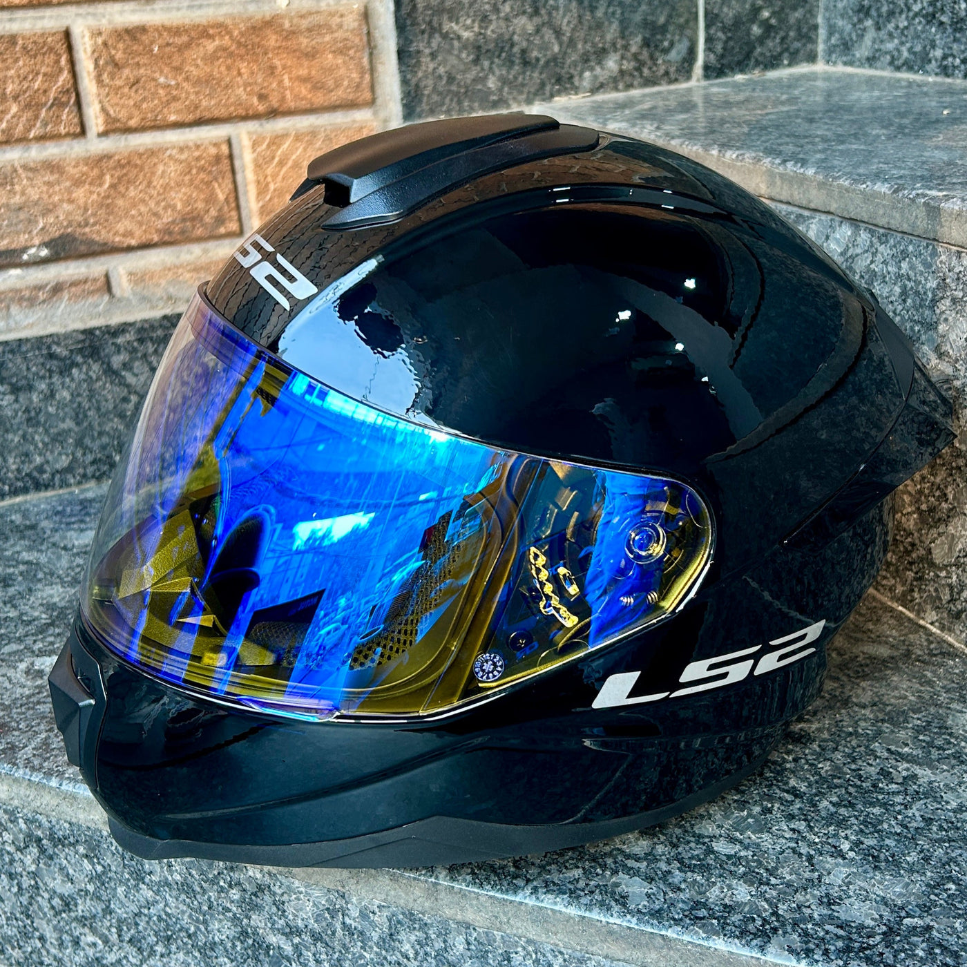 LS2 FF352 FLASE DAY NIGHT VISOR NIGHT VISION (ULTRA BLUE)