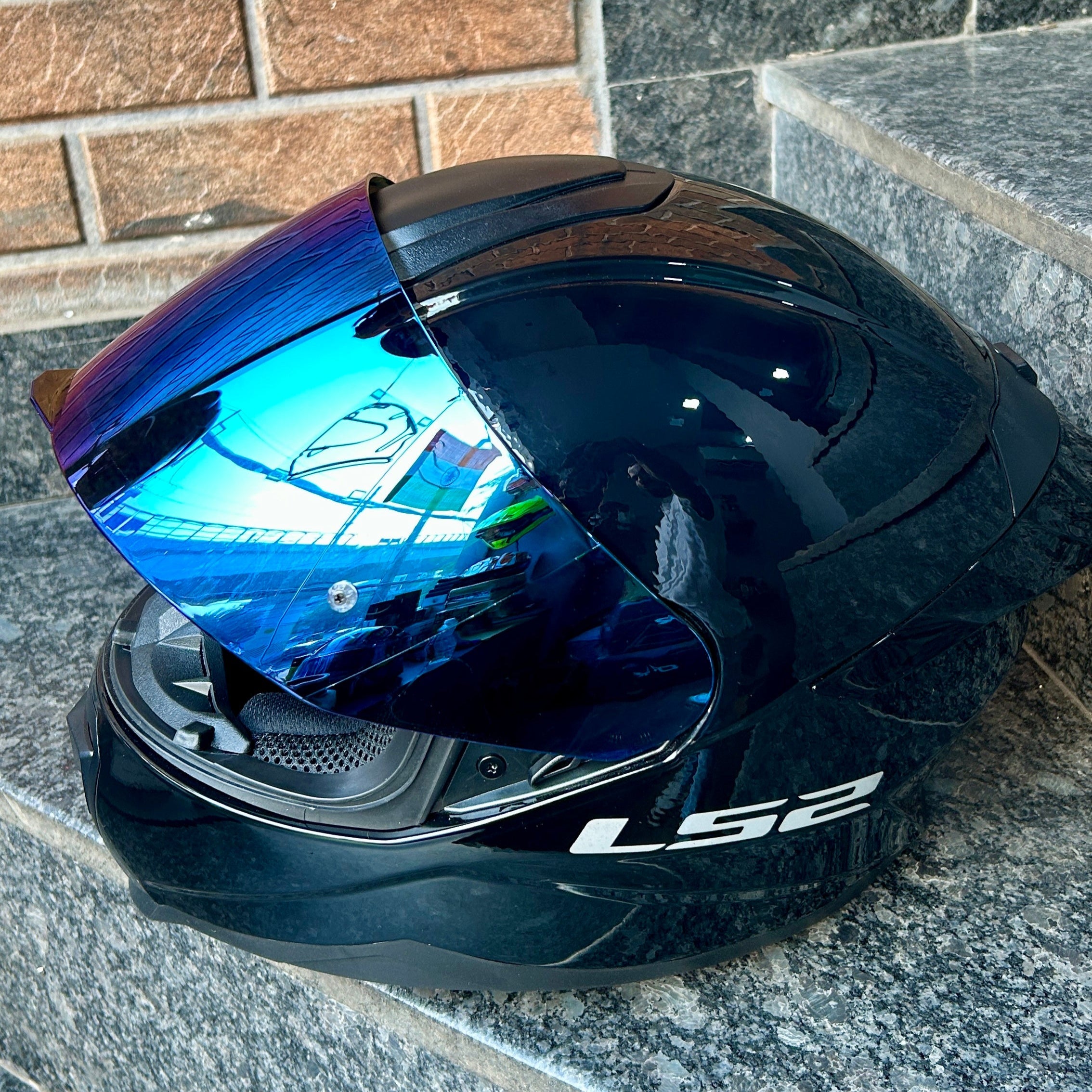 LS2 FF352 FLASE DAY NIGHT VISOR NIGHT VISION (BLUE)