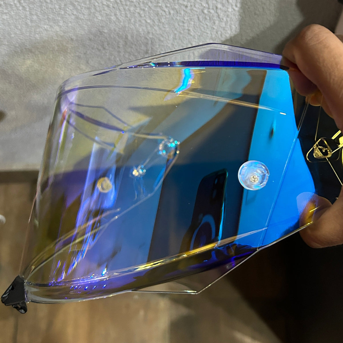 AUTOTRUMP Replacement visor for KYT R2R PRO DAY NIGHT NIGHT VISION (ULTRA BLUE)