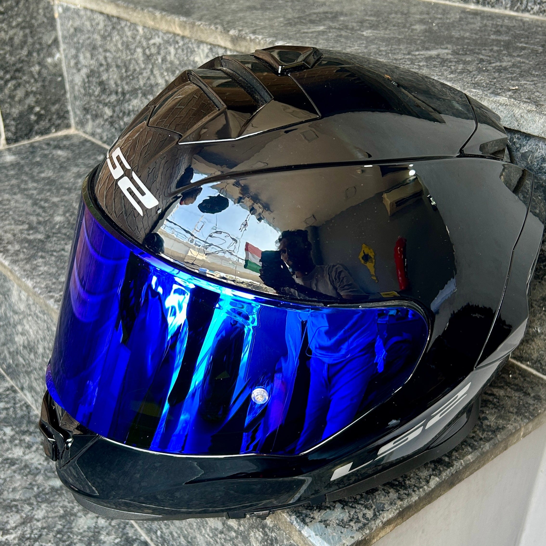 LS2 FF800 STORM II DAY NIGHT VISOR (DEEP BLUE)