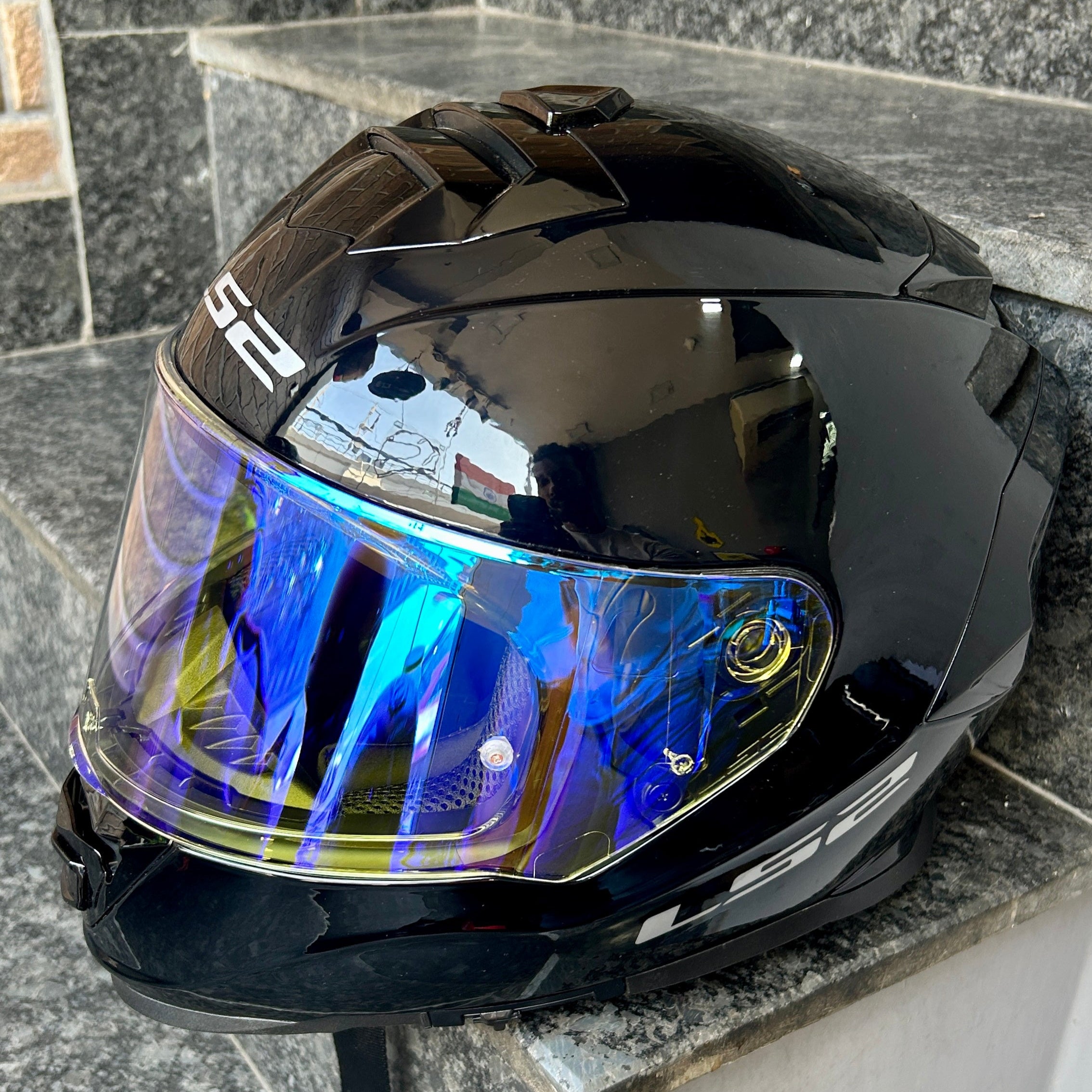 LS2 FF800 STORM II DAY NIGHT VISOR (ULTRA BLUE)
