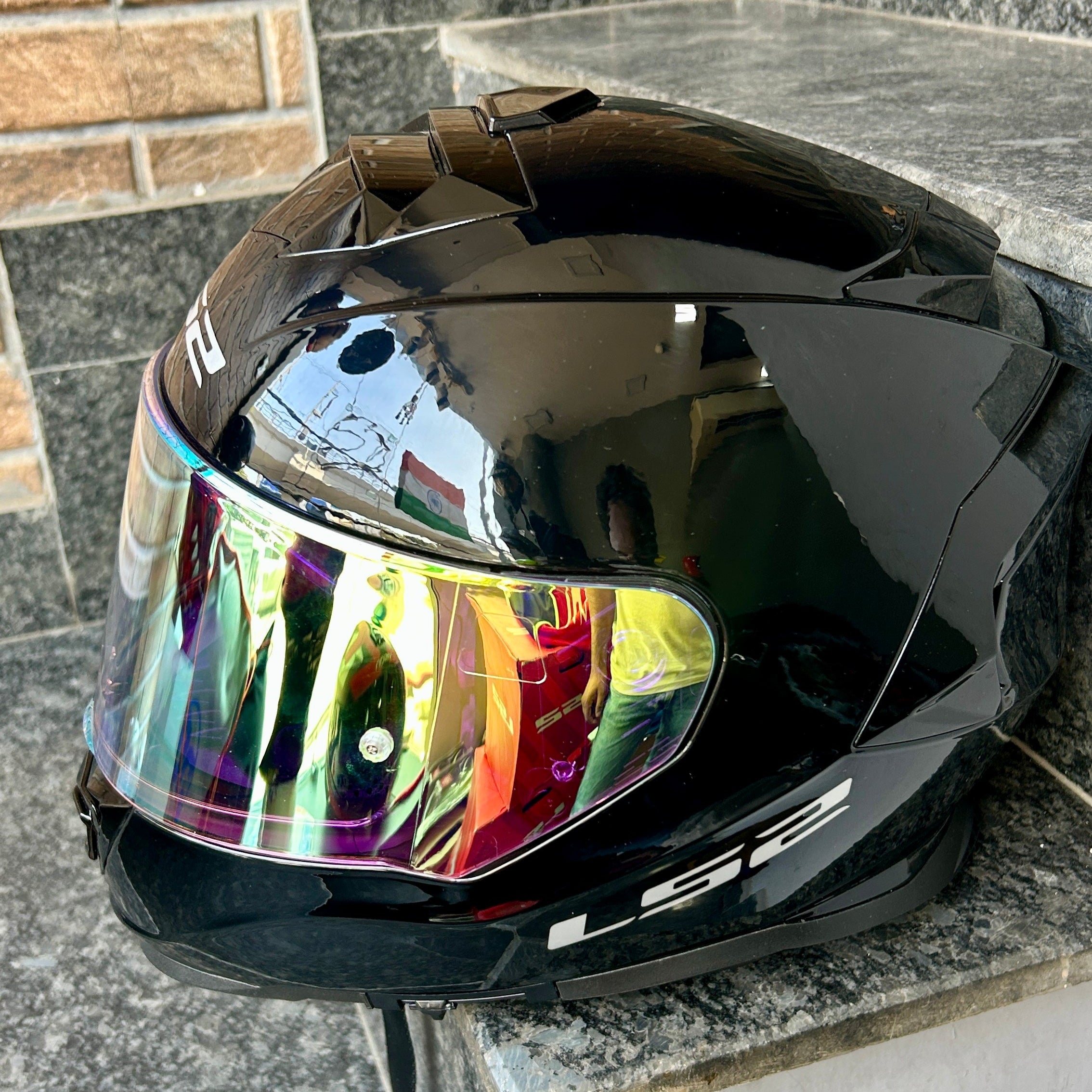 LS2 FF800 STORM II DAY NIGHT VISOR (GOLDEN)