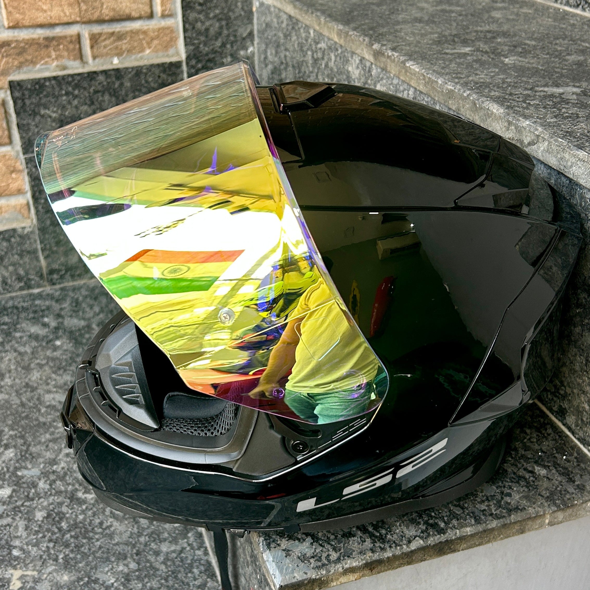 LS2 FF800 STORM II DAY NIGHT VISOR (GOLDEN)