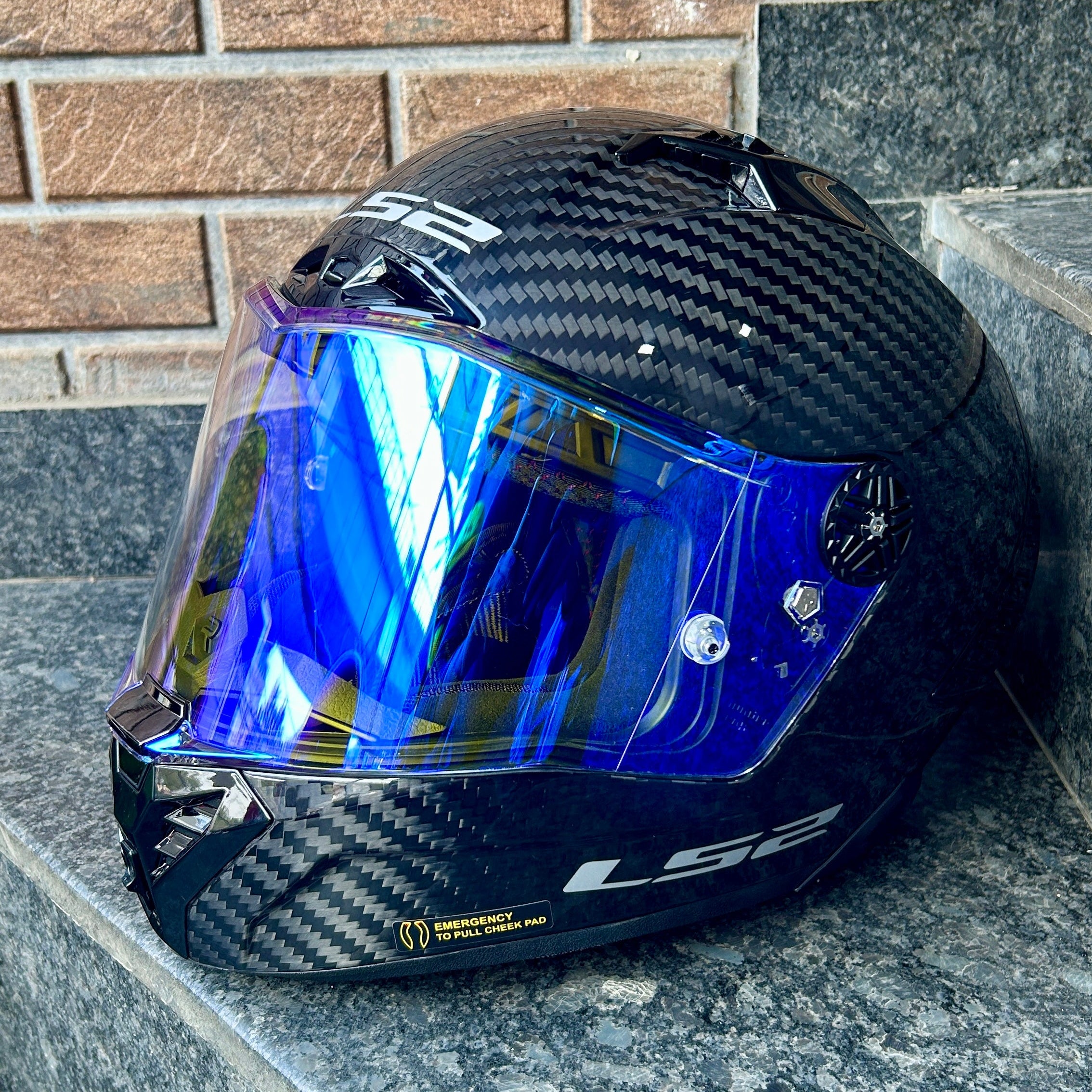 LS2 FF805 THUNDER PLUS DAY NIGHT VISOR NIGHT VISION (ULTRA BLUE)