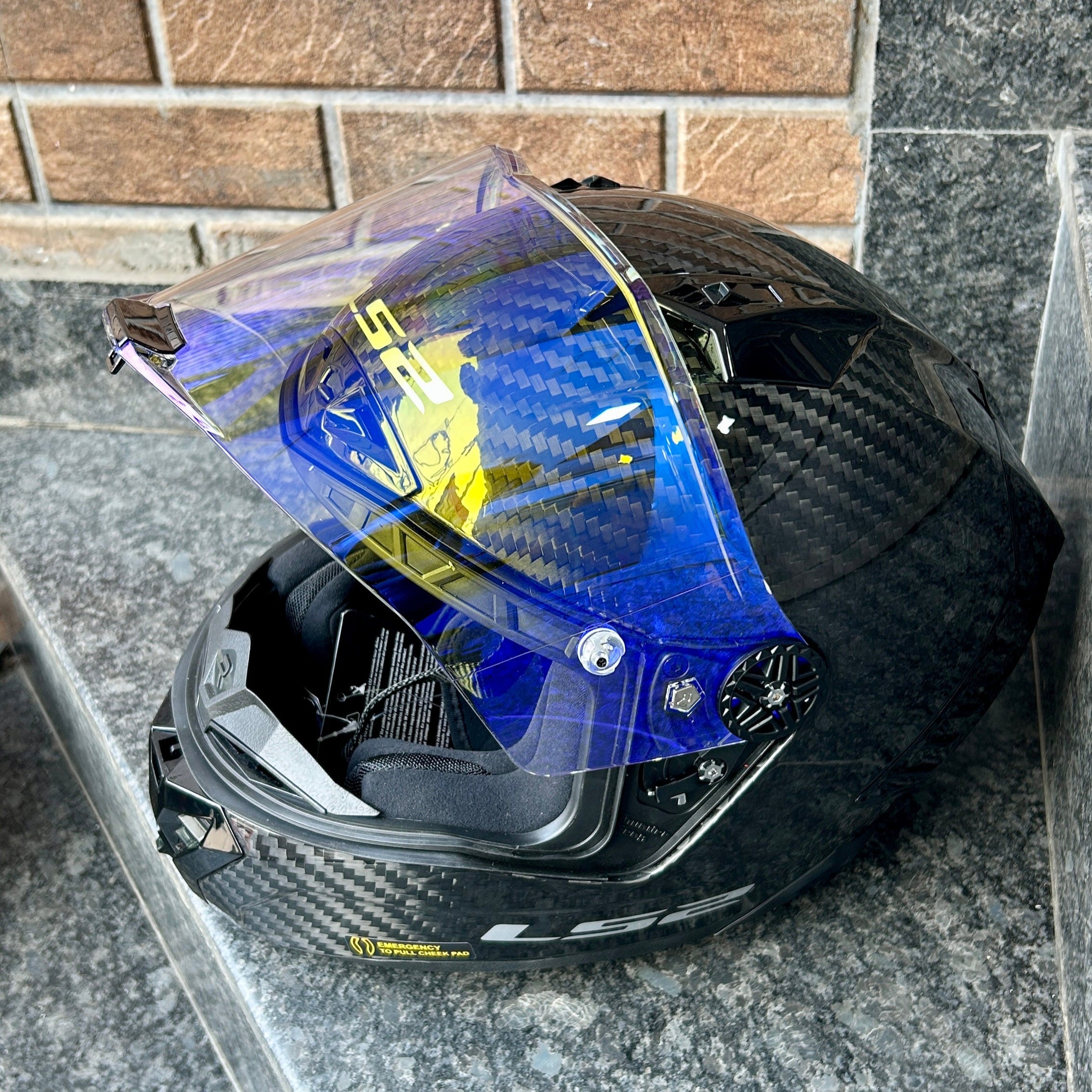 LS2 FF805 THUNDER PLUS DAY NIGHT VISOR NIGHT VISION (ULTRA BLUE)