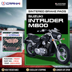 Sintered Brake Pads For Suzuki Intruder M800 (2014-2015) - Front - CB132 - 1 Set