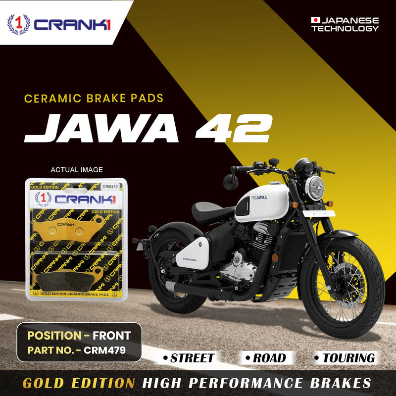 Ceramic Brake Pads For Jawa 42 - Front - CRM479 - 1 Set
