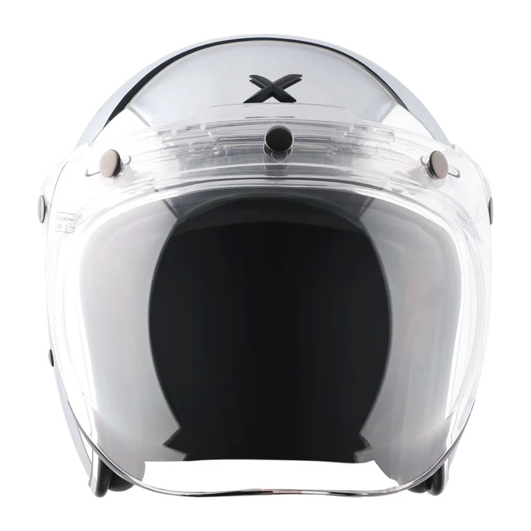 Retro Jet Chrome Helmet